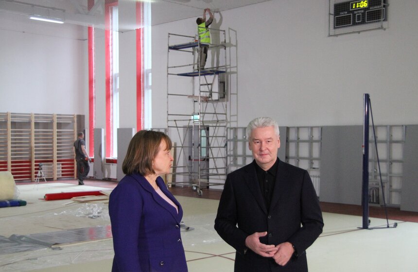 Сергей Собянин посетил школу-новостройку №1288 9 фото