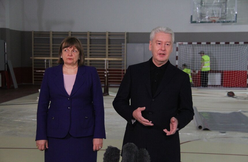 Сергей Собянин посетил школу-новостройку №1288 8 фото