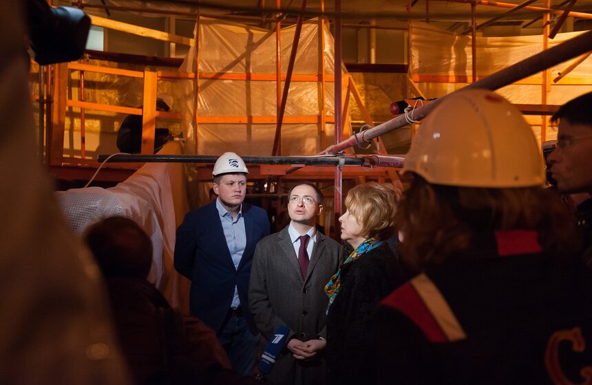 Владимир Мединский проверил ход реконструкции Малого театра 17 фото