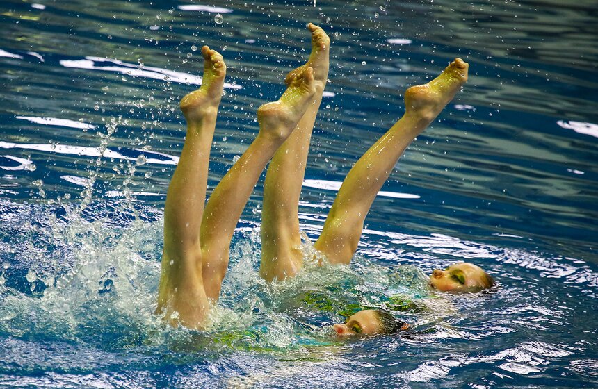 Чемпионат Москвы по синхронному плаванию завершился 2 апреля 26 фото