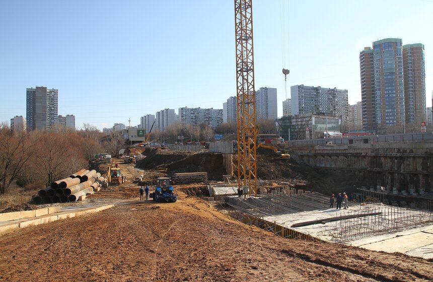 Мэр осмотрел строящуюся станцию "Мичуринский проспект" 1 фото