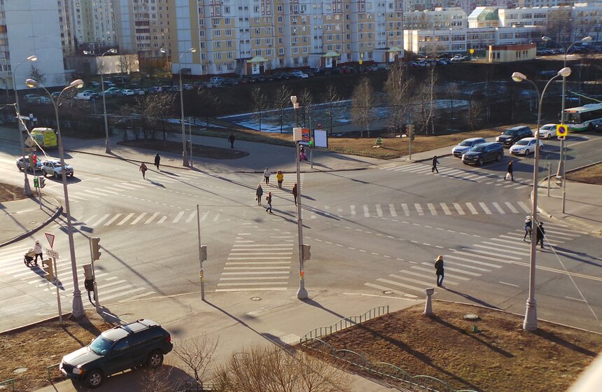 Диагональные пешеходные переходы Москвы 6 фото