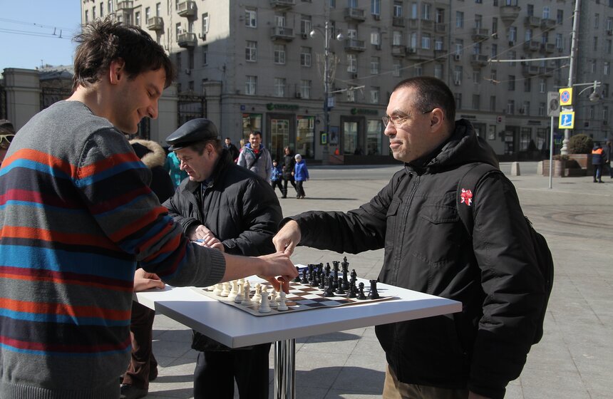Городской фестиваль шахмат на Тверской площади 7 фото