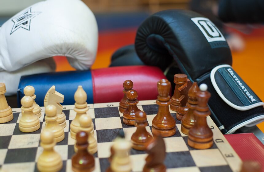 Тренировка по шахбоксу в "Сокольниках" 19 фото