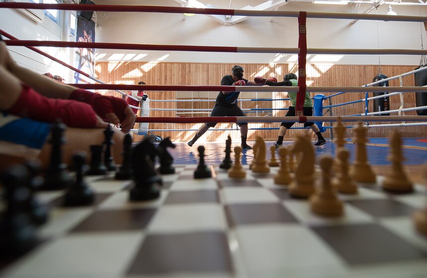 Тренировка по шахбоксу в "Сокольниках" 22 фото