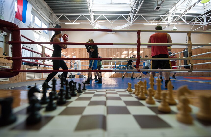 Тренировка по шахбоксу в "Сокольниках" 14 фото