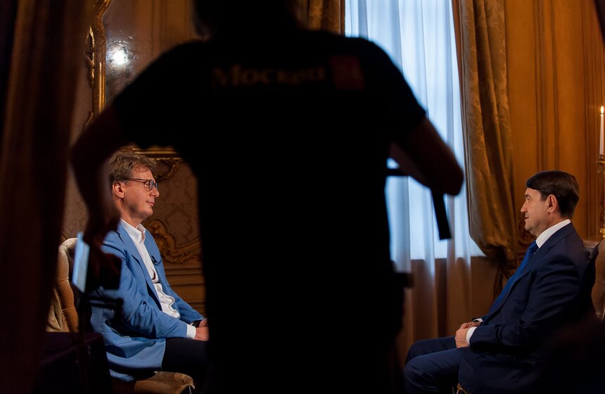 Игорь Левитин на записи программы "Важная персона" 7 фото