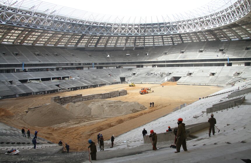 Президент FIFA Джанни Инфантино осмотрел "Лужники" 7 фото