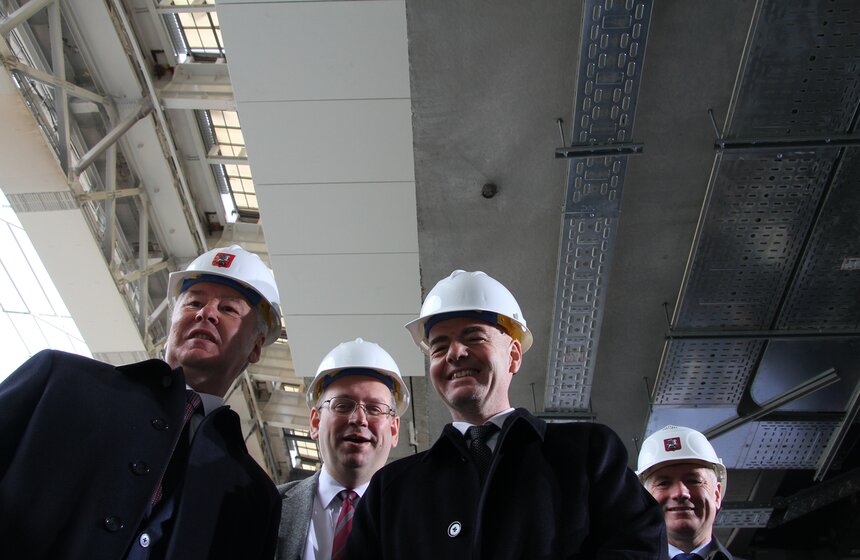 Президент FIFA Джанни Инфантино осмотрел "Лужники" 20 фото