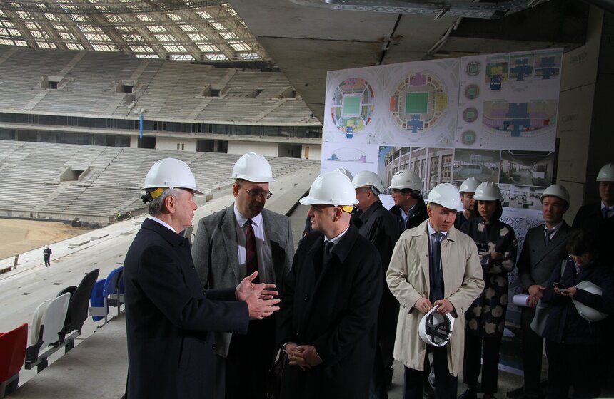 Президент FIFA Джанни Инфантино осмотрел "Лужники" 15 фото