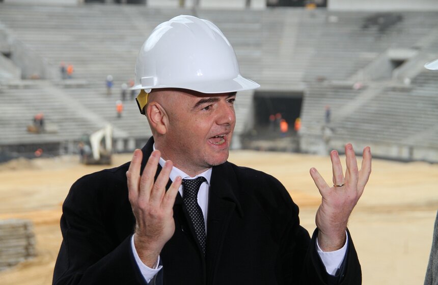 Президент FIFA Джанни Инфантино осмотрел "Лужники" 17 фото