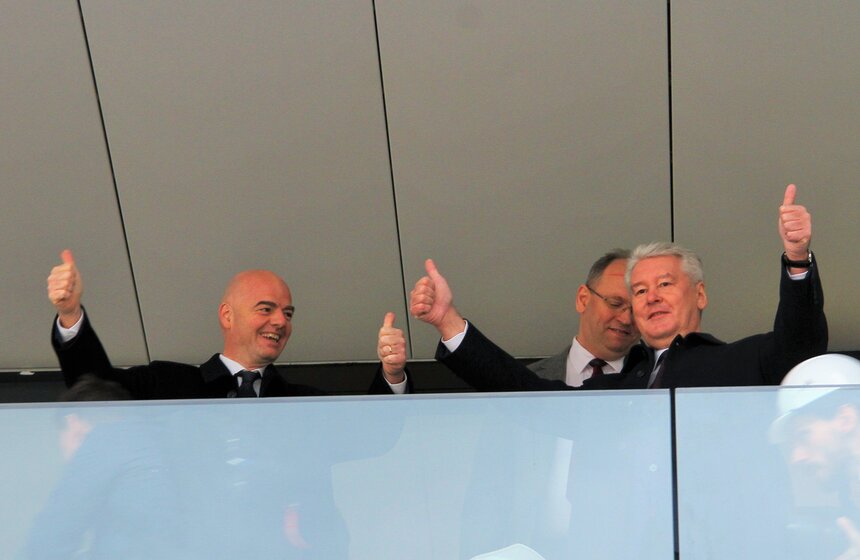 Президент FIFA Джанни Инфантино осмотрел "Лужники" 23 фото