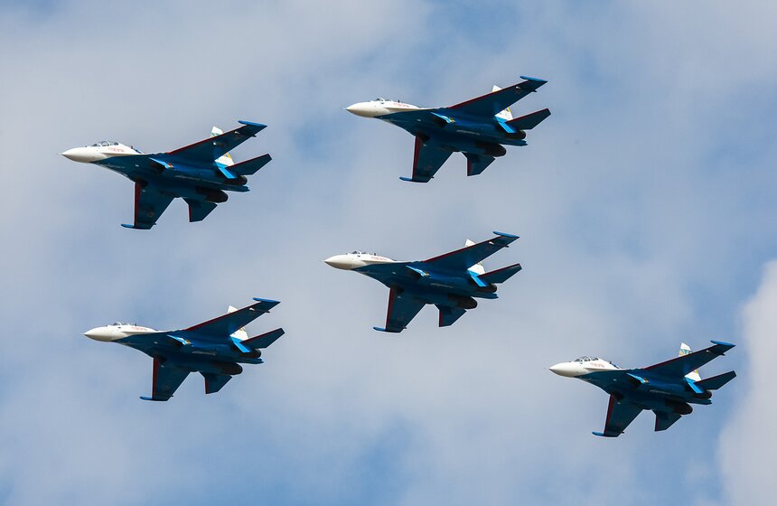 Репетиция воздушной части парада Победы в Кубинке. Репортаж 3 фото