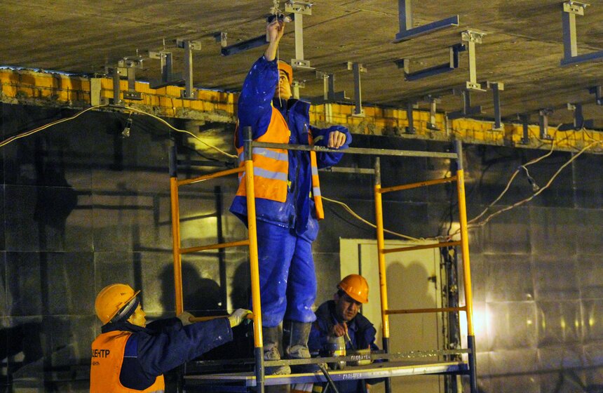 На станции "Петровский парк" начались отделочные работы 10 фото