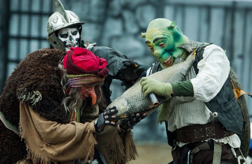 В крепости каскадеров "Сетуньский Стан" встретили Масленицу 17 фото