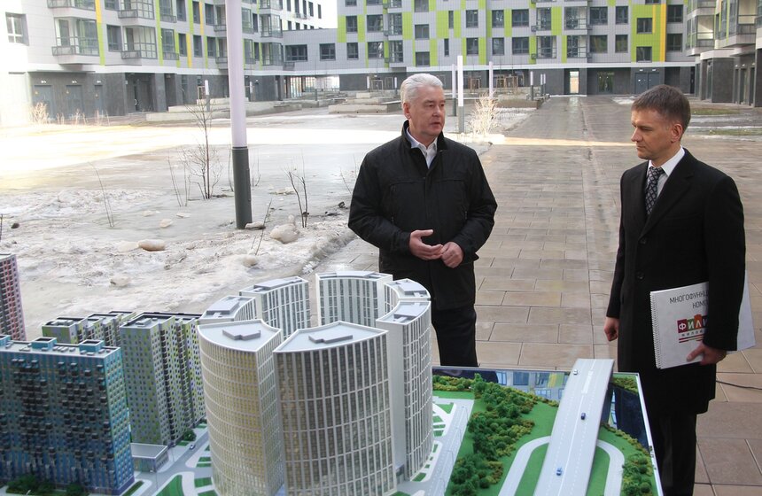 Сергей Собянин посетил строящийся ЖК "Фили Град" 13 фото