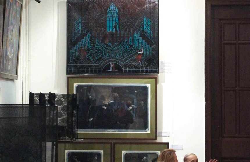 Борис Мессерер отметил 80-летие на вернисаже "Линия судьбы" 9 фото