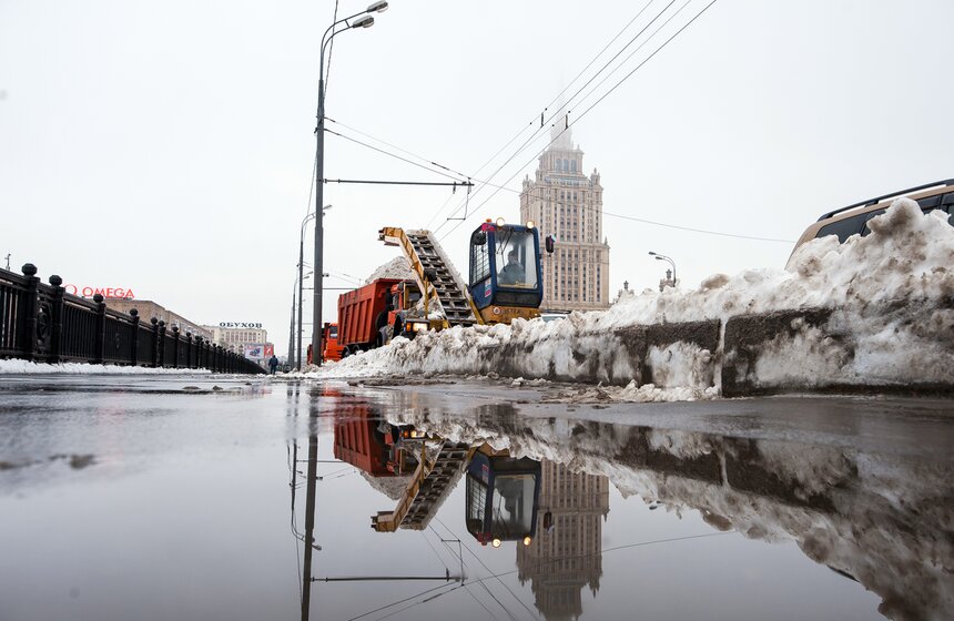 Как столица справляется с последствиями мартовского снегопада 31 фото