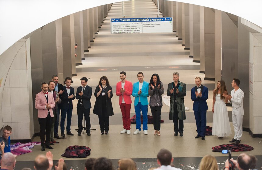 Акция "Ночь иллюзий в метро" 35 фото