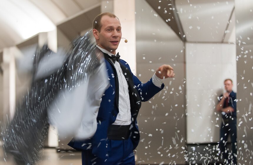 Акция "Ночь иллюзий в метро" 10 фото