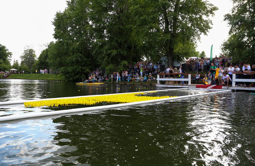 Утиный заплыв в Воронцовском парке 16 фото