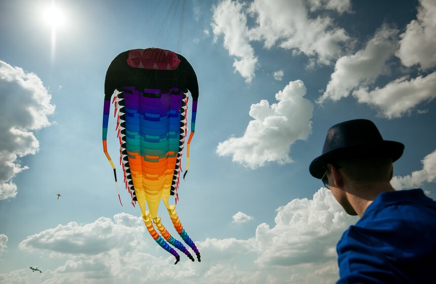 Фестиваль воздушных змеев "Пестрое небо" 8 фото