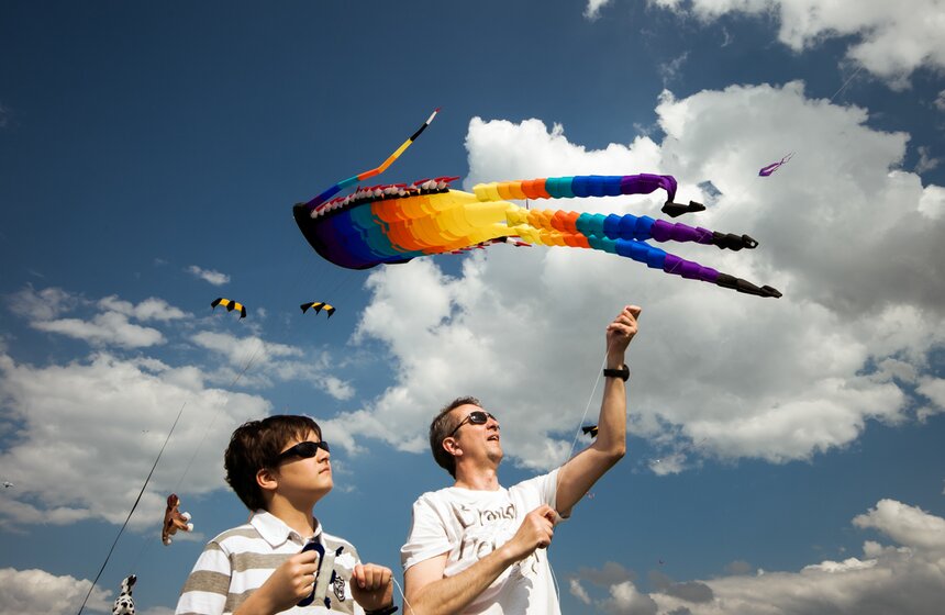 Фестиваль воздушных змеев "Пестрое небо" 29 фото