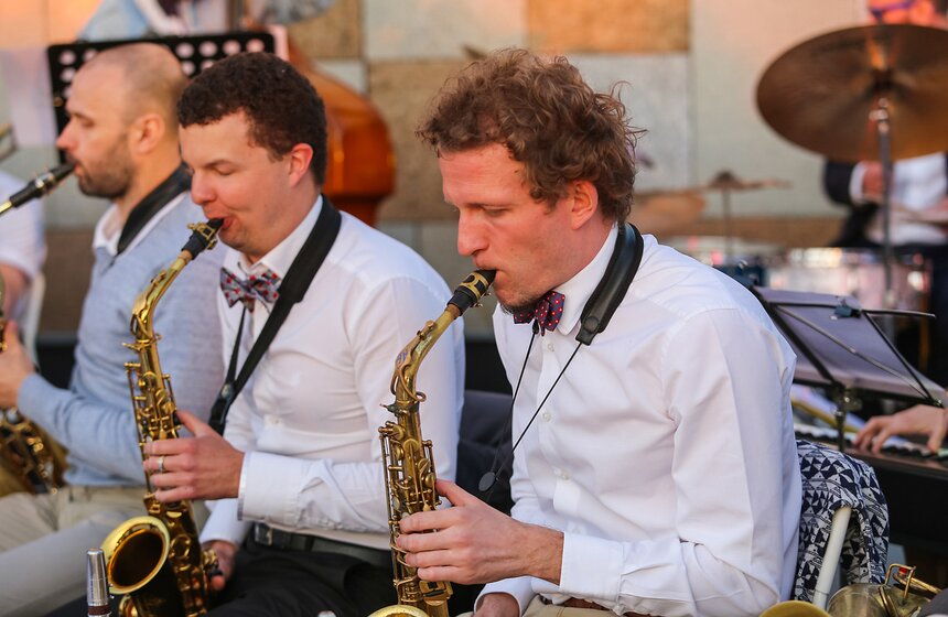 Открытие джазового сезона на крыше "Рабочего и колхозницы" 4 фото