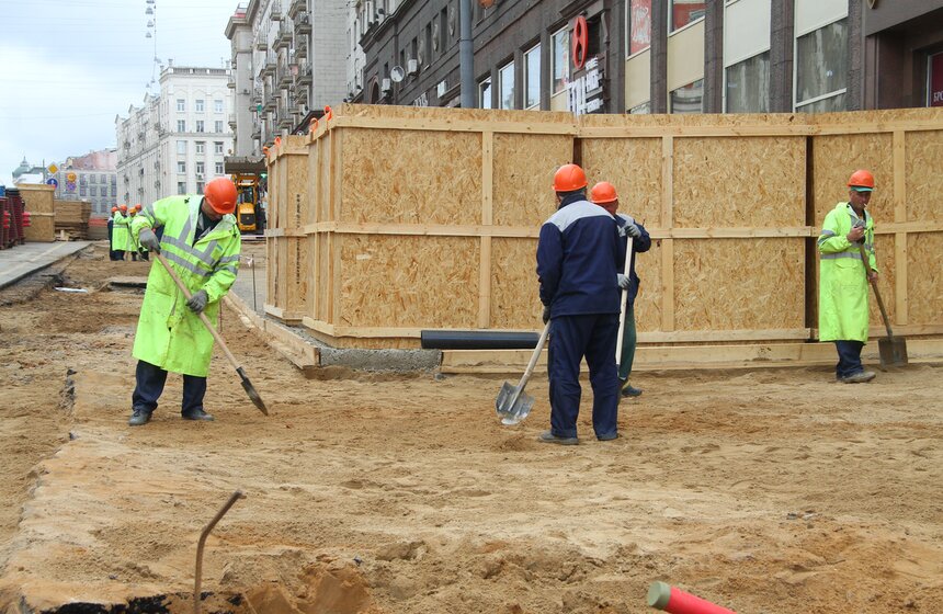 Сергей Собянин осмотрел ход работ по благоустройству Тверской 14 фото