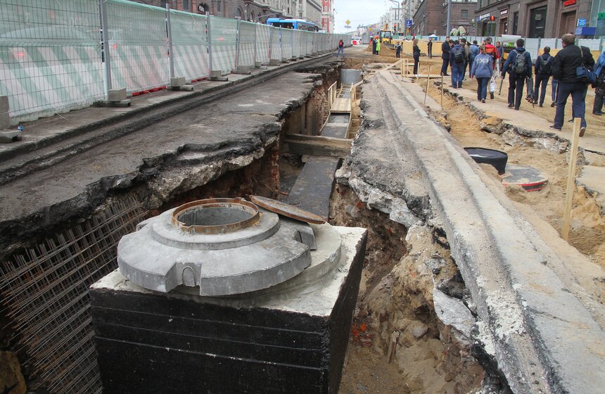 Сергей Собянин осмотрел ход работ по благоустройству Тверской 4 фото
