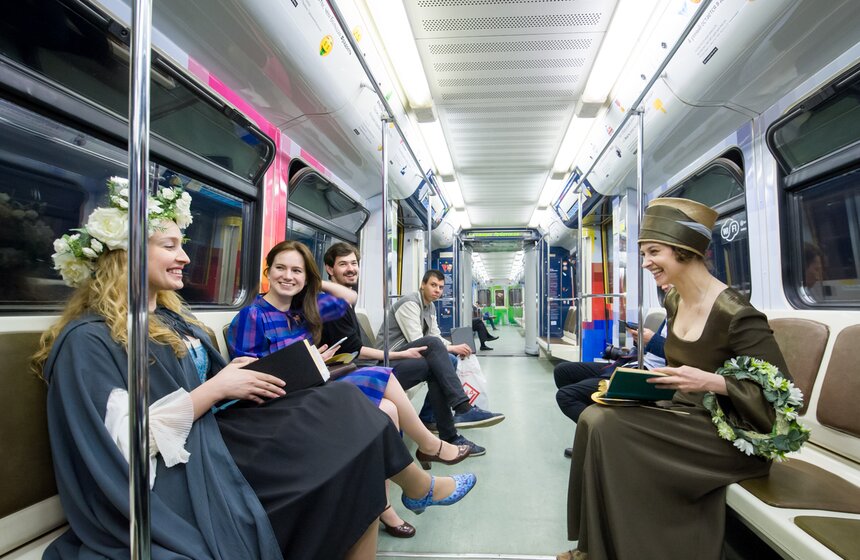 В московском метро начал курсировать шекспировский поезд 23 фото