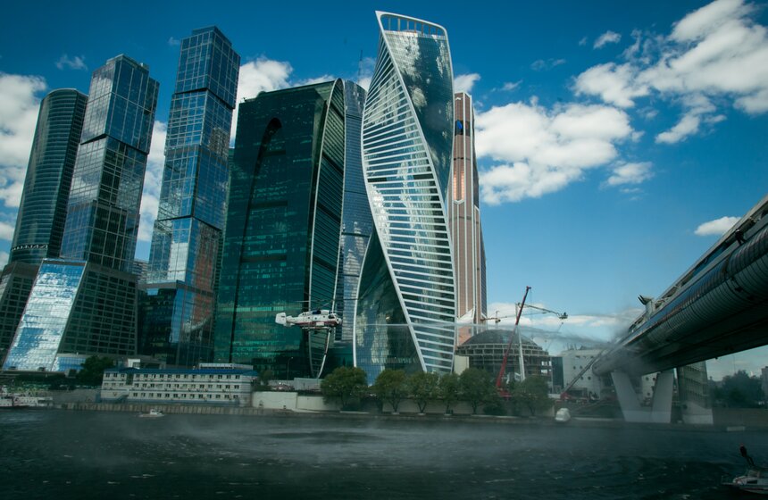 Учения МЧС у башен "Москва-Сити" 17 фото