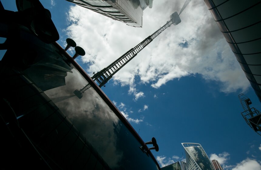 Учения МЧС у башен "Москва-Сити" 18 фото