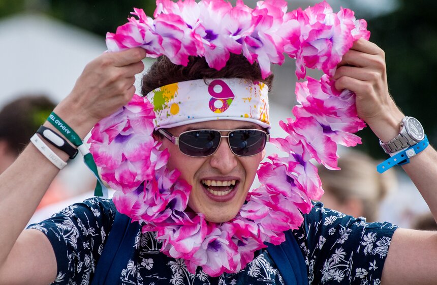 Красочный забег в "Лужниках" 1 фото