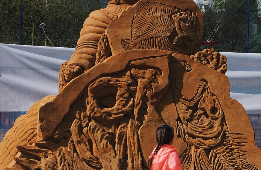 "Волшебный мир песка" в музее-заповеднике "Коломенское" 14 фото