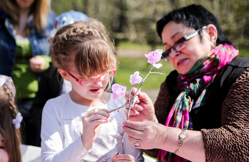 Праздник цветения сакуры "Ханами" в Бирюлевском дендропарке 9 фото