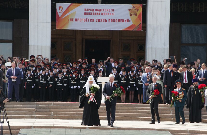 Московский парад кадетов на Поклонной горе 25 фото