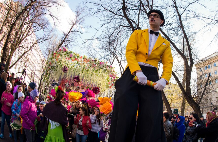 Цветочный парад на Тверском бульваре 12 фото