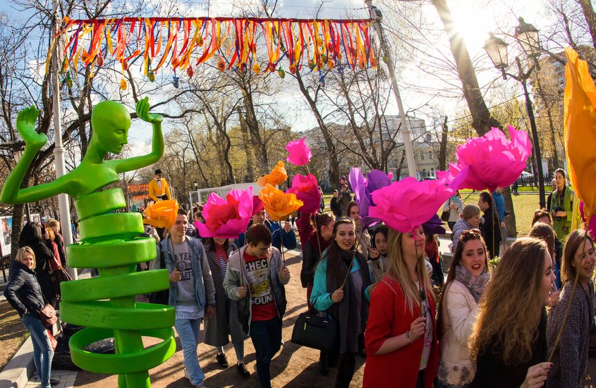 Цветочный парад на Тверском бульваре 17 фото