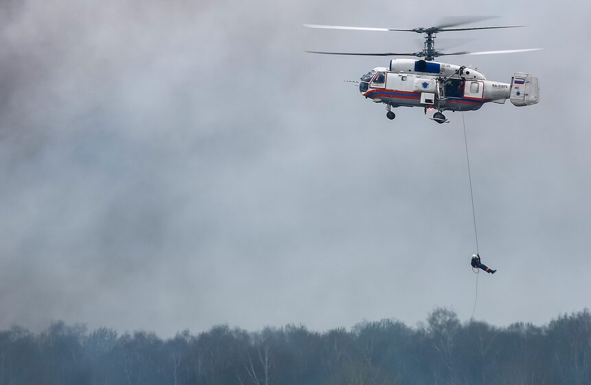 Учения МЧС по тушению природного пожара 7 фото