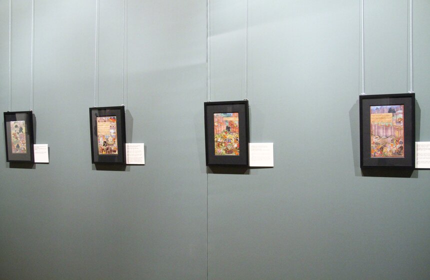 Выставка миниатюр из книги "Бабур-наме" 6 фото