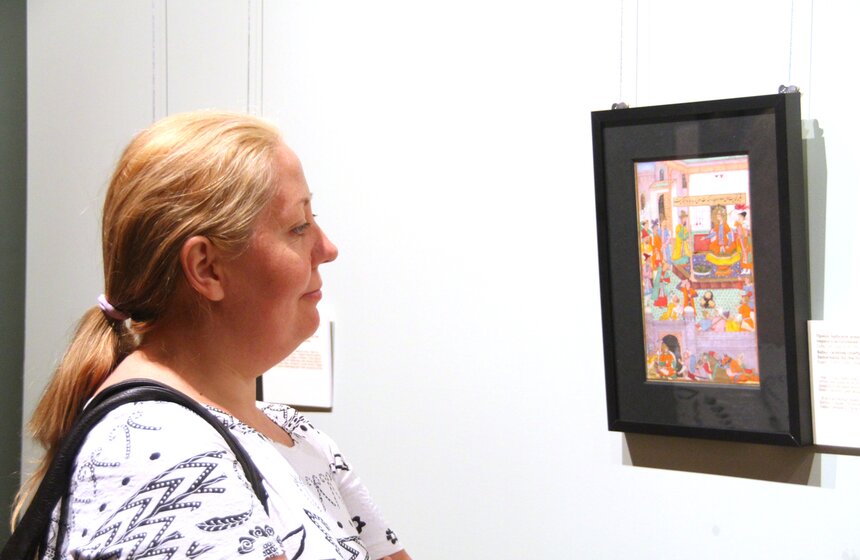 Выставка миниатюр из книги "Бабур-наме" 24 фото