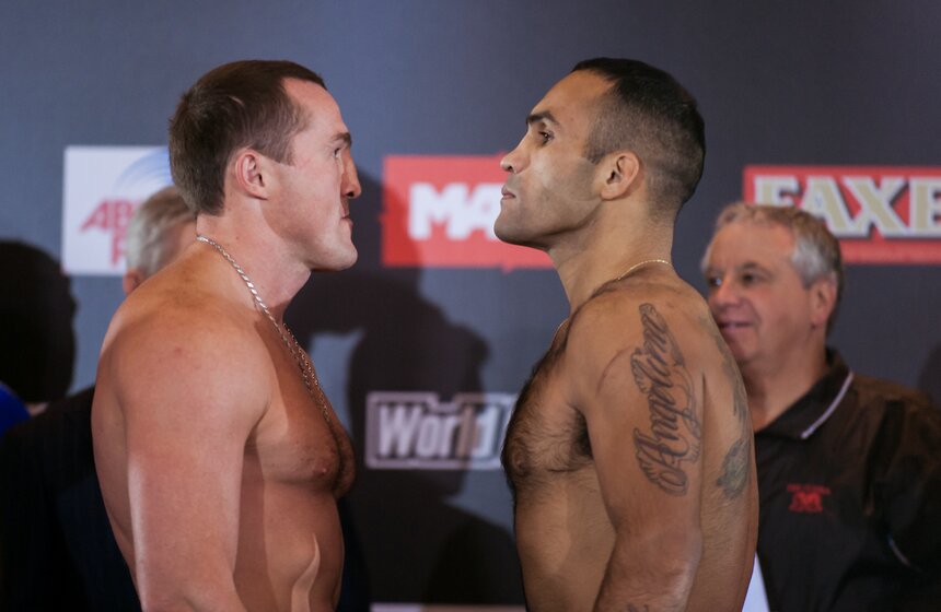 Церемония взвешивания участников боксерского шоу 34 фото