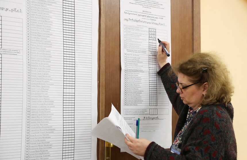 Подсчет голосов по итогам праймериз партии "Единая Россия" 12 фото