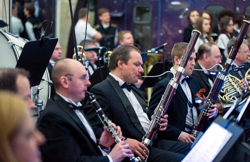 На станции метро "Кропоткинская" прошел ночной концерт 24 фото