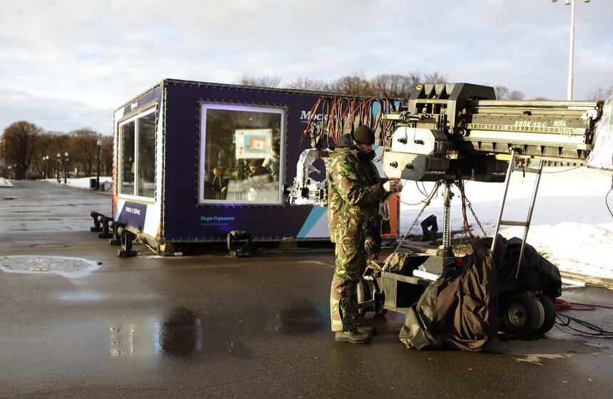 Съемки программы "Москва -24" в парке Горького 1 фото