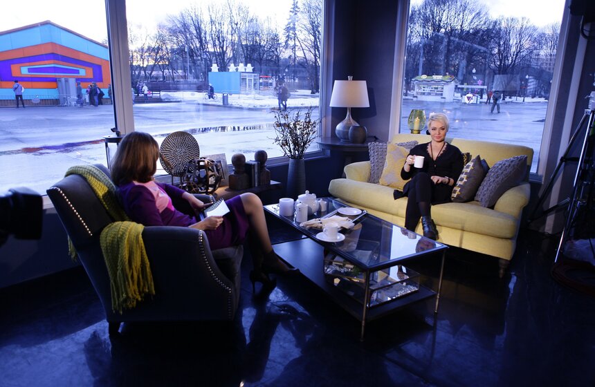 Съемки программы "Москва -24" в парке Горького 4 фото