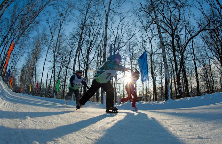 Соревнования по биатлону на коньках в "Сокольниках" 13 фото