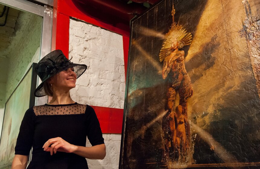 Выставка "Современная живопись эпохи постмодернизма XXI века" 26 фото