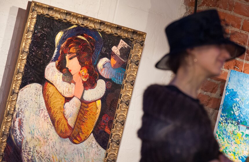 Выставка "Современная живопись эпохи постмодернизма XXI века" 5 фото